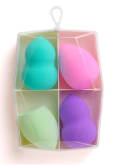 4 Piece Different Shape Foundation Sponge Multicolour