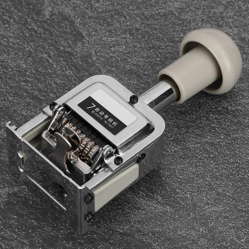 آلة ترقيم تلقائية 7 أرقام معدات مكتبية مع ختم لمستلزمات المدارس - Image 3