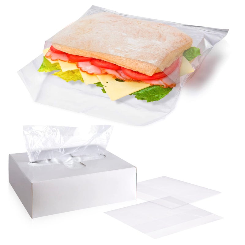 APQ Fold Top Sandwich Bags 675 x 675 Inch Pack of 2000 Clear Snack Baggies Sandwich Bags Fold Top 06 mil Polyethylene Sandwich Baggies Bulk