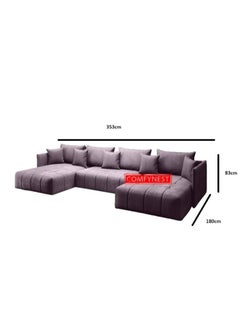 Comfynest U-Shape Sectional Sofa Modern Living Room Elegance Spacious Comfort and Stylish Design  - Image 2