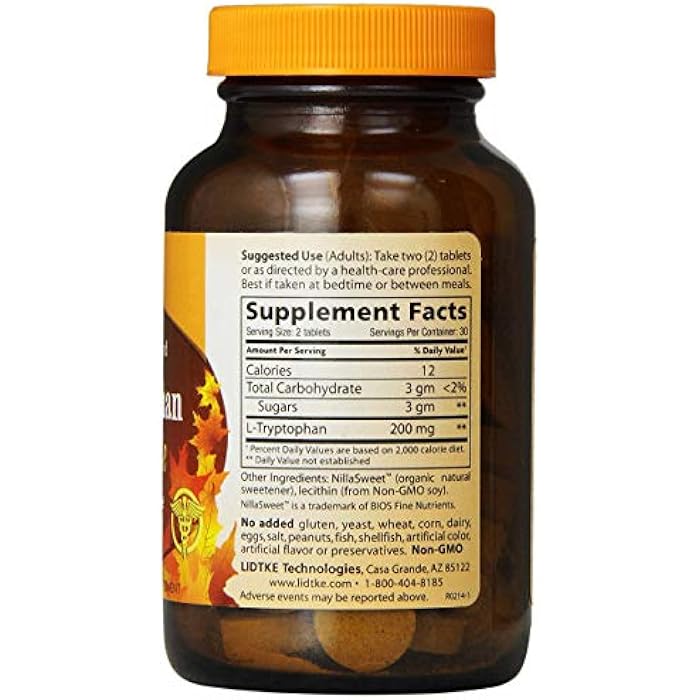 Lidtke Technologies L-Tryptophan Chewable Tablets, 60 Count - Image 4