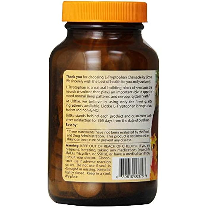 Lidtke Technologies L-Tryptophan Chewable Tablets, 60 Count - Image 3
