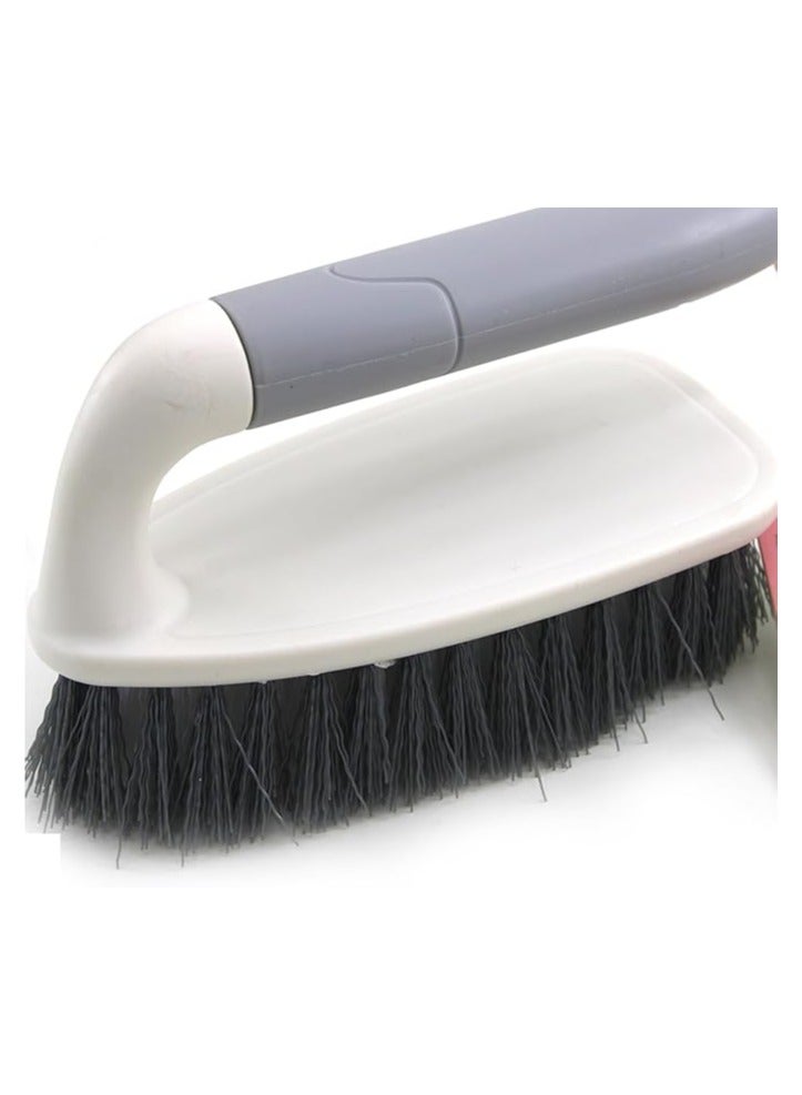 Generic Scrub Brush with Ergonomic Handle Heavy Duty Bristles for Deep Cleaning Bathroom, Kitchen, Tiles and Floors Multipurpose Scrubber for Household Easy Grip Design for Effective Stain Removal (14 cm)  - Image 1