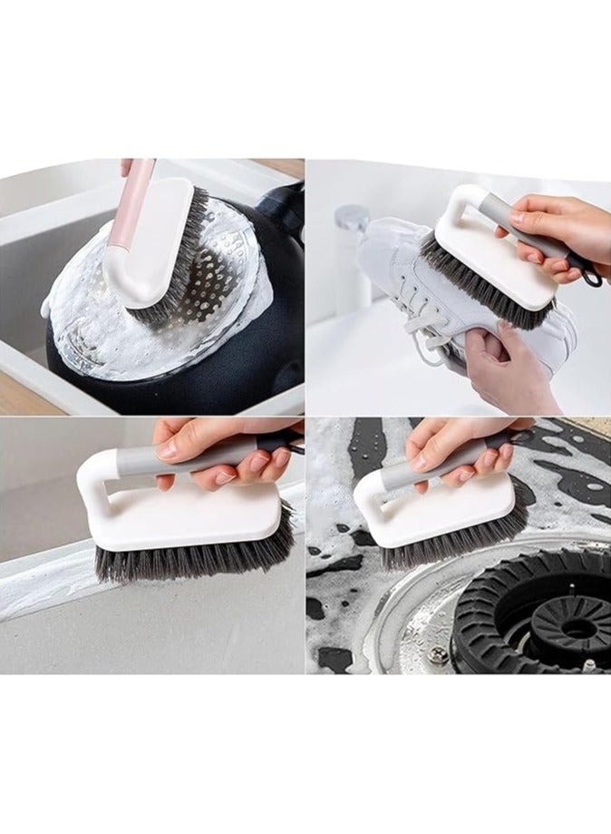 Generic Scrub Brush with Ergonomic Handle Heavy Duty Bristles for Deep Cleaning Bathroom, Kitchen, Tiles and Floors Multipurpose Scrubber for Household Easy Grip Design for Effective Stain Removal (14 cm)  - Image 4