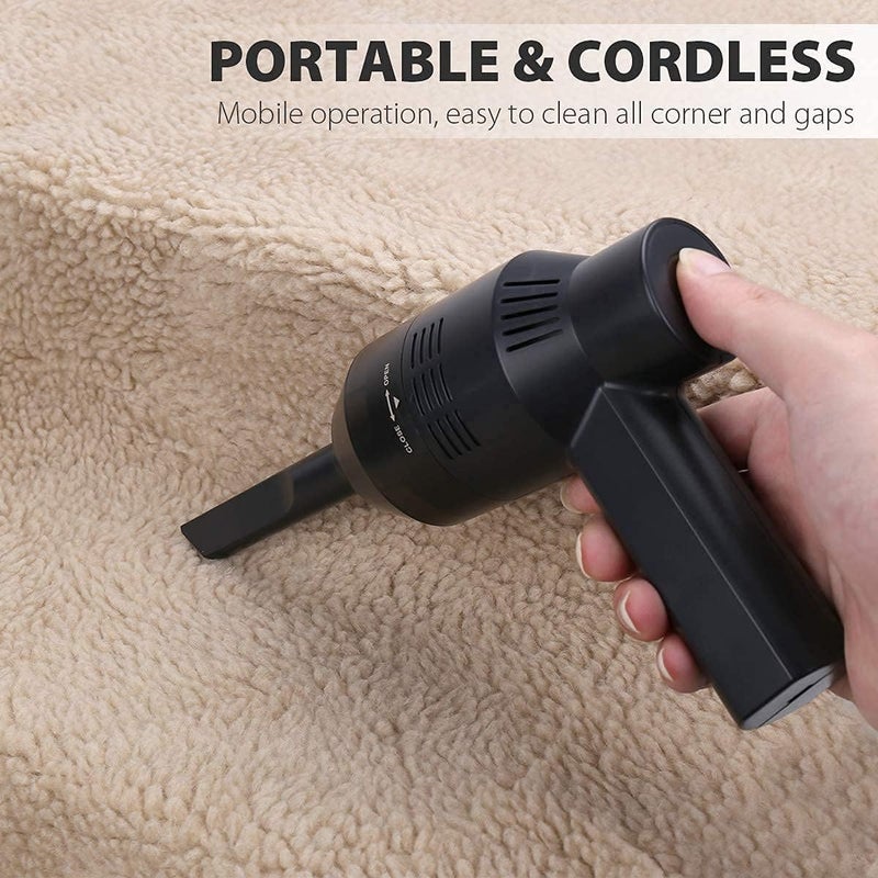 Honlibey New Cordless Mini Computer Vacuum, Portable Vacuum Cleaner Keyboard Cleaner Kit - Cleaning Dust, Hairs, Crumbs, Scraps, Ash for Laptop, Keyboard, Computer,Car, Pet House, Sewing Machine - Image 3