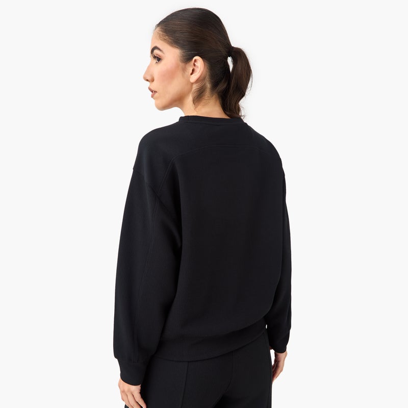 كابا سويت شيرت نسائي كابا بقصة عادية وياقة مضلعة - Image 4