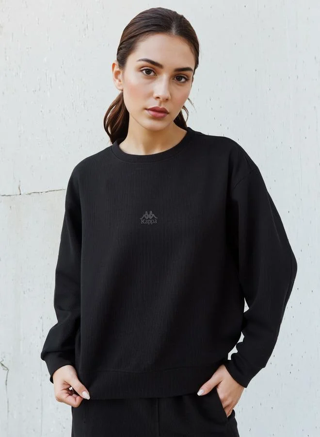 كابا سويت شيرت نسائي كابا بقصة عادية وياقة مضلعة