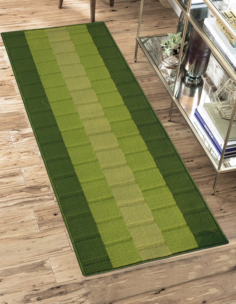 Status Contract Anti Slip Front Door Mat|Set of 2 Living Room Rug for Entrance Doors|Polyester Floor Mats for Home| Essential Small Rugs for Office, Bedroom & Kitchen| (Green) - Image 4