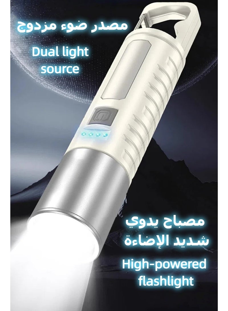 كشافات LED قابلة لإعادة الشحن، عالية اللومن، كشاف LED للرحلات البرية والرحلات، كشاف مقاوم للماء فائق السطوع مزود ببطارية 18650، قابل للتكبير والتصغير، لحالات الطوارئ - Image 2