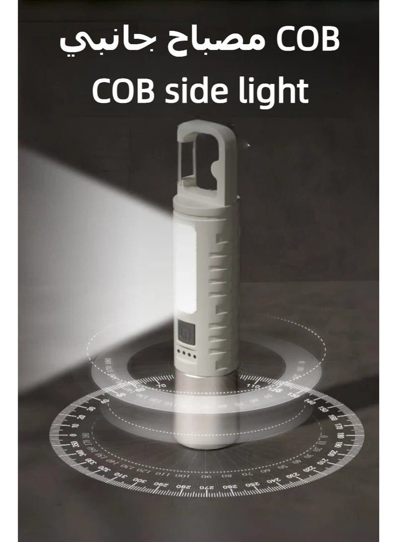 كشافات LED قابلة لإعادة الشحن، عالية اللومن، كشاف LED للرحلات البرية والرحلات، كشاف مقاوم للماء فائق السطوع مزود ببطارية 18650، قابل للتكبير والتصغير، لحالات الطوارئ - Image 3