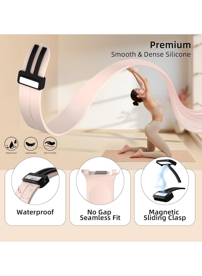 O Ozone (Pack of 3) Sport Band Compatible with Samsung Galaxy Watch 8 40mm/44mm/Classic 46mm , Soft Silicone Strap with Magnetic Buckle for Men Women- Multi2 - Image 3