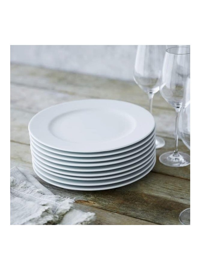 ماستر جولد Porcelain dinner plates set 6 pieces white scratch resistant dishwasher safe flat and deep plates for meat dessert salad soup everyday use home kitchen - Image 4