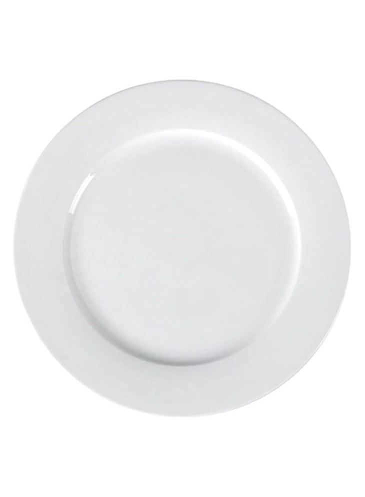 ماستر جولد Porcelain dinner plates set 6 pieces white scratch resistant dishwasher safe flat and deep plates for meat dessert salad soup everyday use home kitchen - Image 2