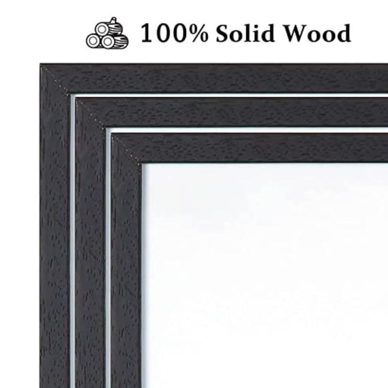 A4 Wood Photo Frame, 4 Pack-21x30cm Picture Frame, Certificate Frame for Wall Mount or Table Top Display, Set of 4 - Image 4