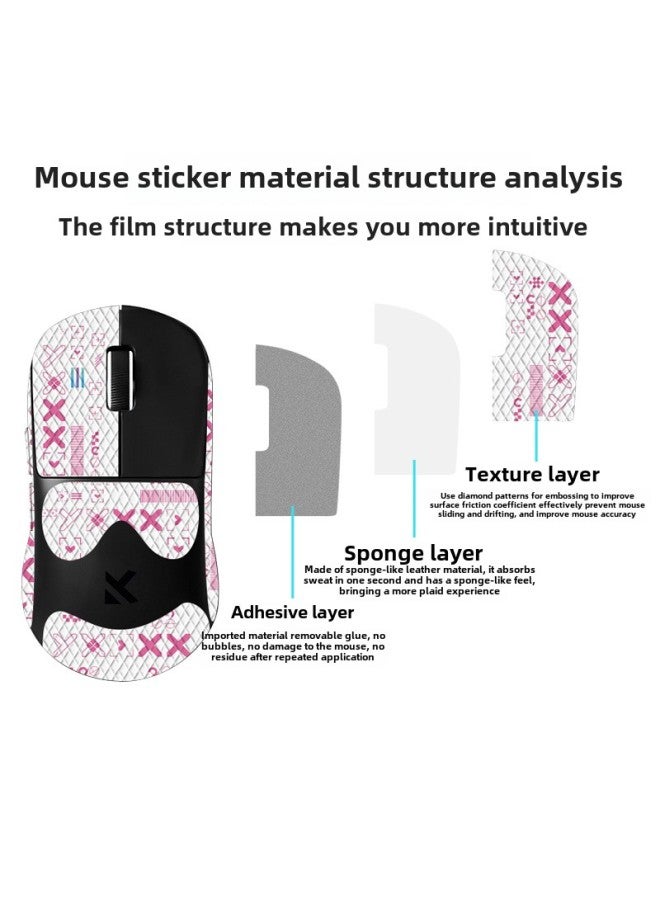 Suitable For Mai From M7 Pro Mouse Anti-slip Stickers Radio Competition Full Set With Back Stickers Lizard Skin Absorbent Sweat Generation Wholesale-Color:Mai Cong M7-sy-040 Team Print/black Diamond-all Inclusive  - Image 5