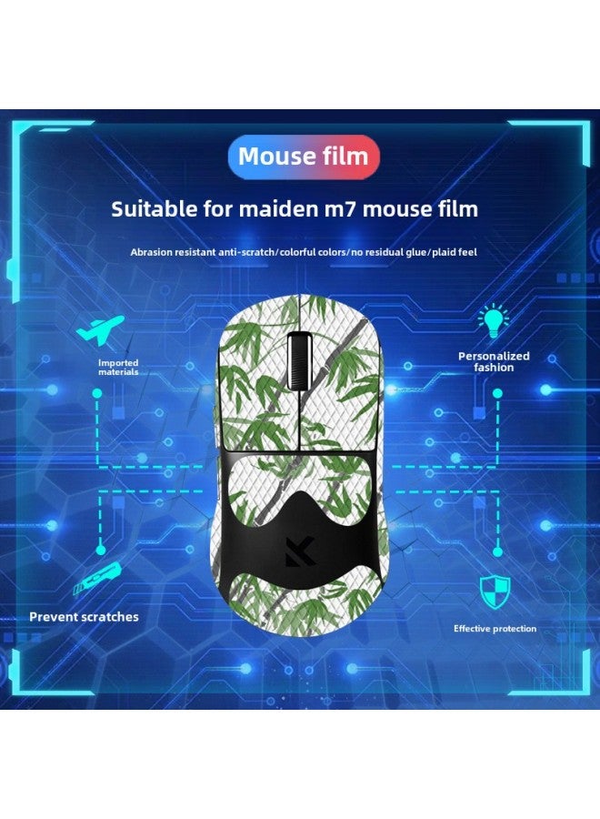 Suitable For Mai From M7 Pro Mouse Anti-slip Stickers Radio Competition Full Set With Back Stickers Lizard Skin Absorbent Sweat Generation Wholesale-Color:Mai Cong M7-sy-040 Team Print/black Diamond-all Inclusive  - Image 3