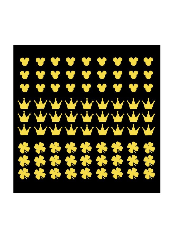 Comet Busters Self Adhesive Cute Nail Decoration Decals, Nail Art Stickers (Light Yellow) (NAO029) - Image 2