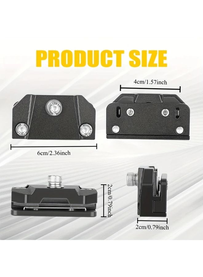 Universal Adjustable Hood Light Mounting Bracket No Drill Aluminum Alloy Clip For Off Road Truck SUV Black - Image 2