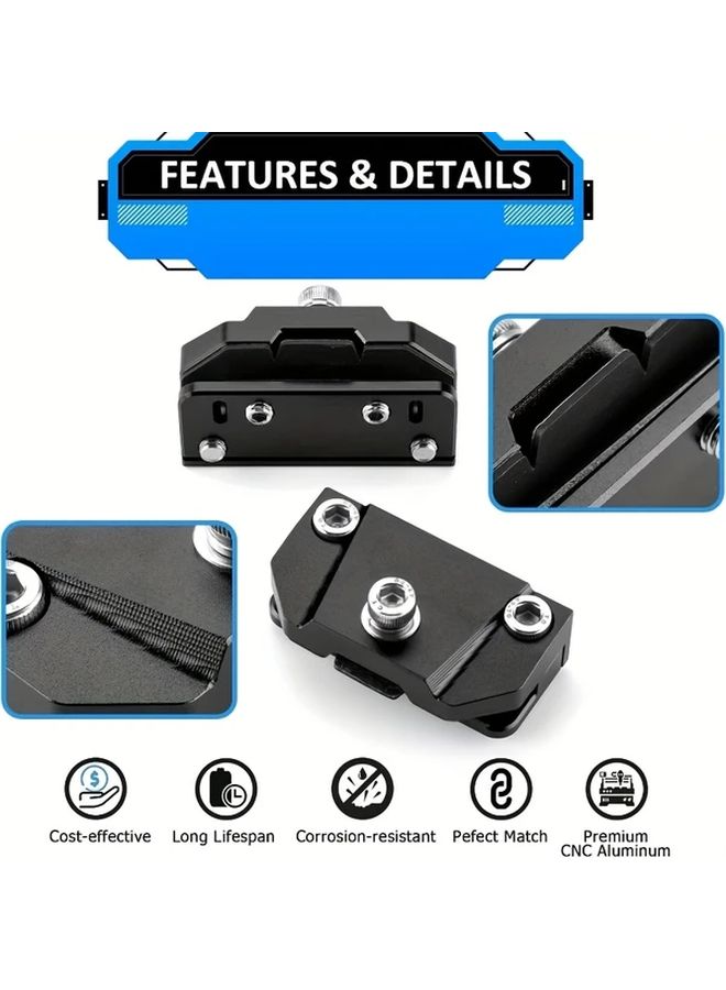 Universal Adjustable Hood Light Mounting Bracket No Drill Aluminum Alloy Clip For Off Road Truck SUV Black - Image 3