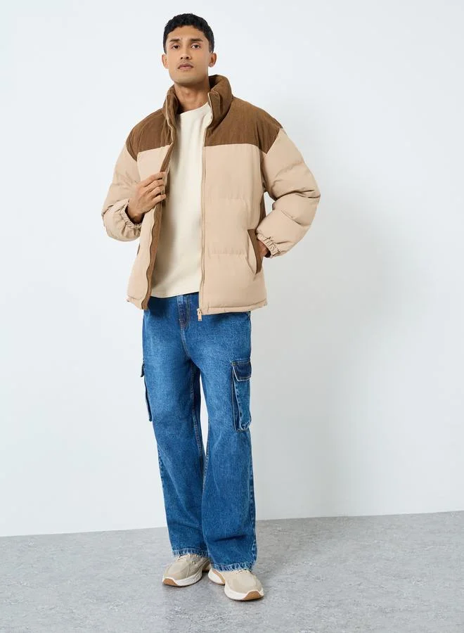 Styli Styli Men Oversized Zip Up Quilted Puffer Jackets