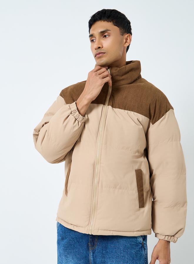 Styli Men Oversized Zip Up Quilted Puffer Jackets - Image 3