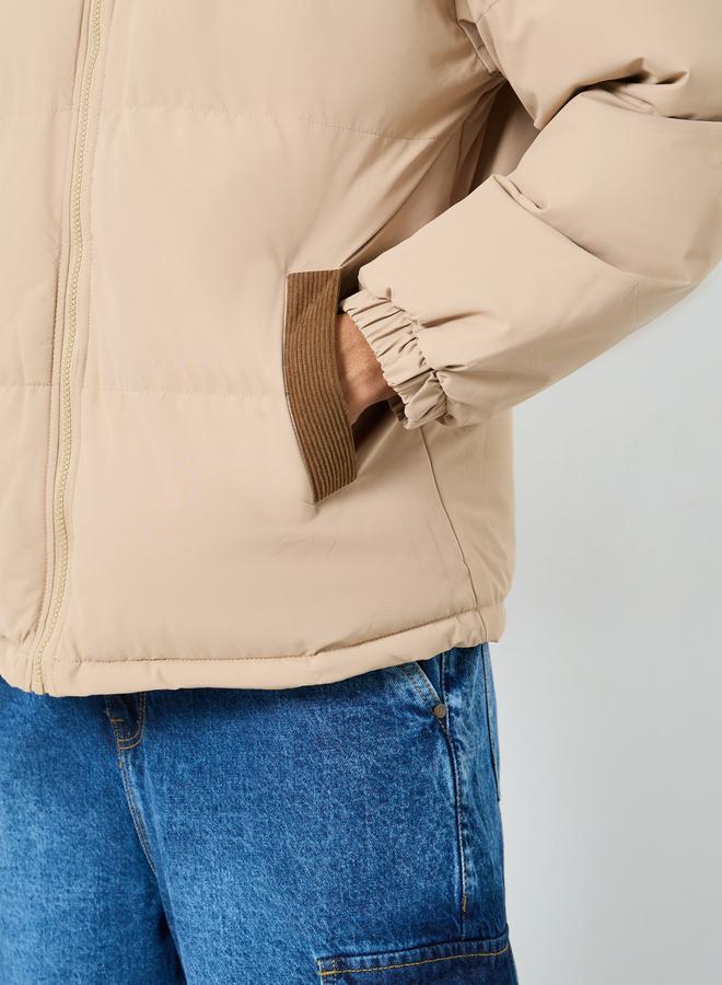 Styli Men Oversized Zip Up Quilted Puffer Jackets - Image 5