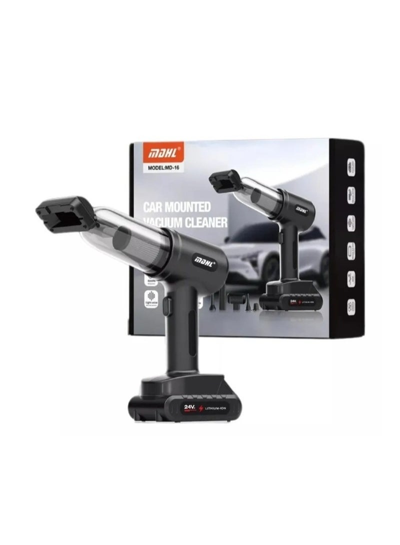 Portable Car Vacuum Cleaner High-Power Auto Vacuum with Strong Suction Compact Handheld Cleaner for Car Interior Seats Carpets & Hard-to-Reach Areas