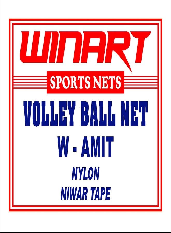 Winart Amit Nylon Single Dori 9 Meshes Both Side Niwar Tape Volleyball Net - Image 5