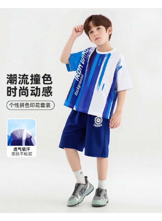 Bumblebee Boys' Basketball Jersey Set Summer Thin 2025 New Kids Training Sportswear Boys' Summer Outfit - Image 1