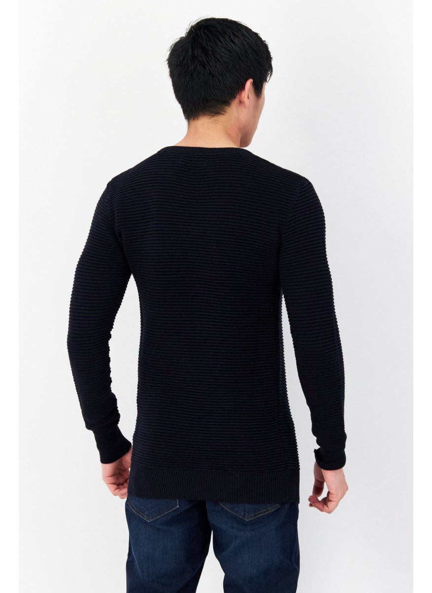 Men Crew Neck Textured Sweatshirt, Navy - pzsku/Z84E9B6234E2D2A9B1D95Z/45/_/1726067280/e071a44c-2566-46be-bdd2-8025f9e1826f