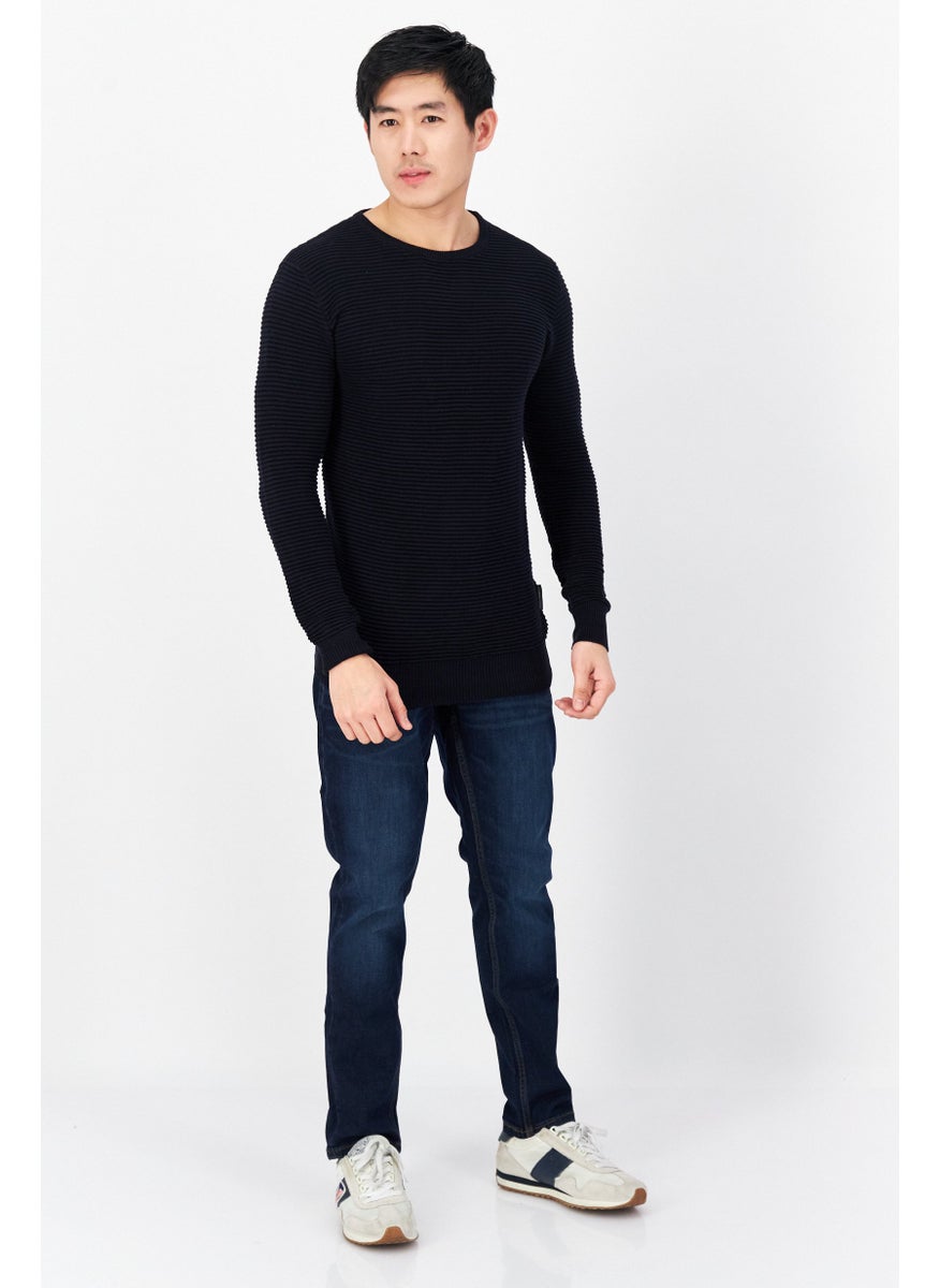 Men Crew Neck Textured Sweatshirt, Navy - pzsku/Z84E9B6234E2D2A9B1D95Z/45/_/1738592293/11421da3-b75c-475e-b90a-7b9bb63d475f