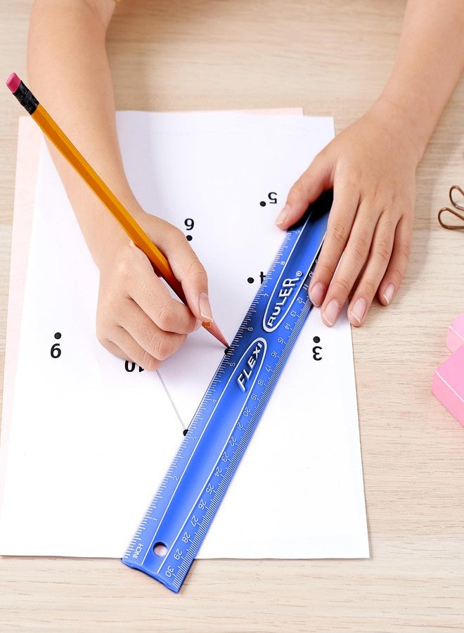 It's Academic Flexi Rulers, 12-inch Flexible Non-Breakable Ruler, 12-Pack, Blue - Image 5