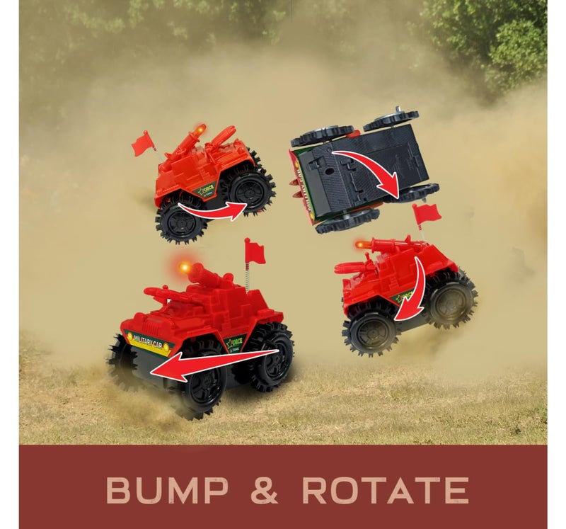 Rowan لعبة دبابة عسكرية متدحرجة للأطفال. دبابة مقاتلة متدحرجة 360 حركة بهلوانية، لعبة دبابة متدحرجة تعمل بالبطارية 3 سنوات وما فوق. - Image 4