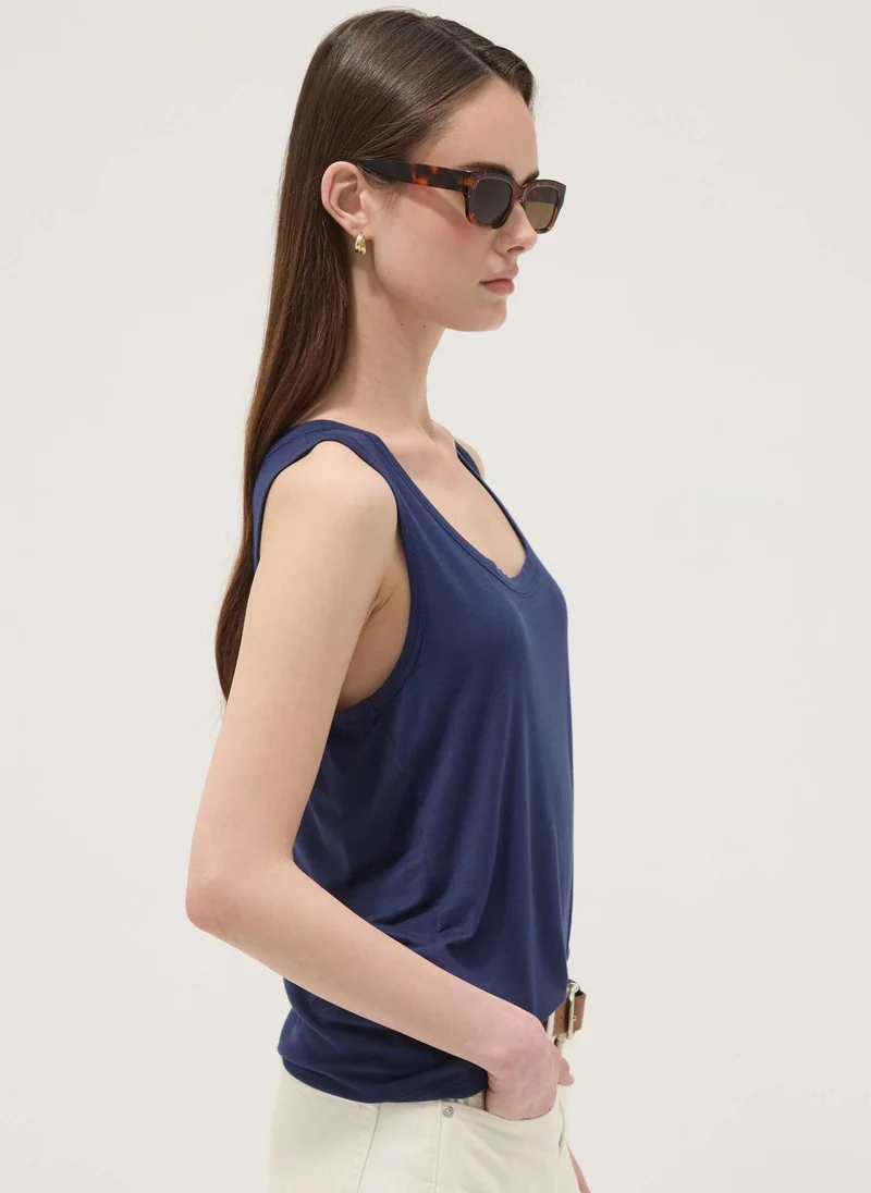 Ovs OVS Blue Stretch Viscose Vest Top