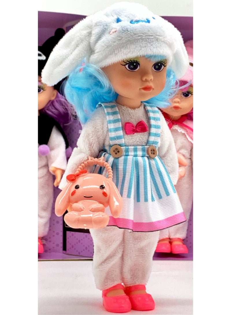 White Hat Doll Simulation Reborn Doll Vinyl Doll With Music, Lifelike Doll Lifelike Girl Toy Doll Clothes Suitable For Gifts Over 3 Years Old - Image 3