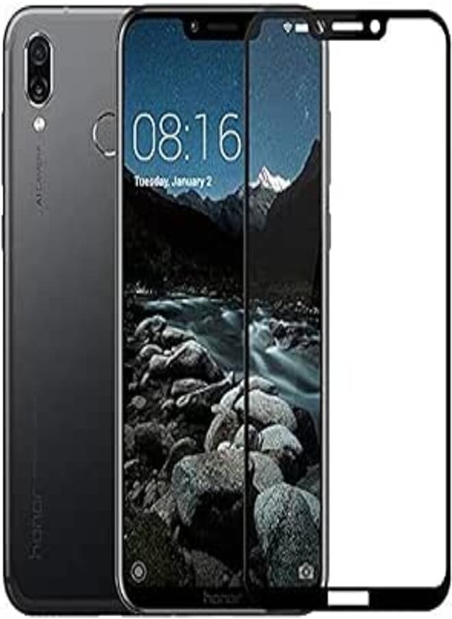 Glass - 5D Tempered Glass for Huawei Honor Play Full Screen Protector - Black Frame - Image 1