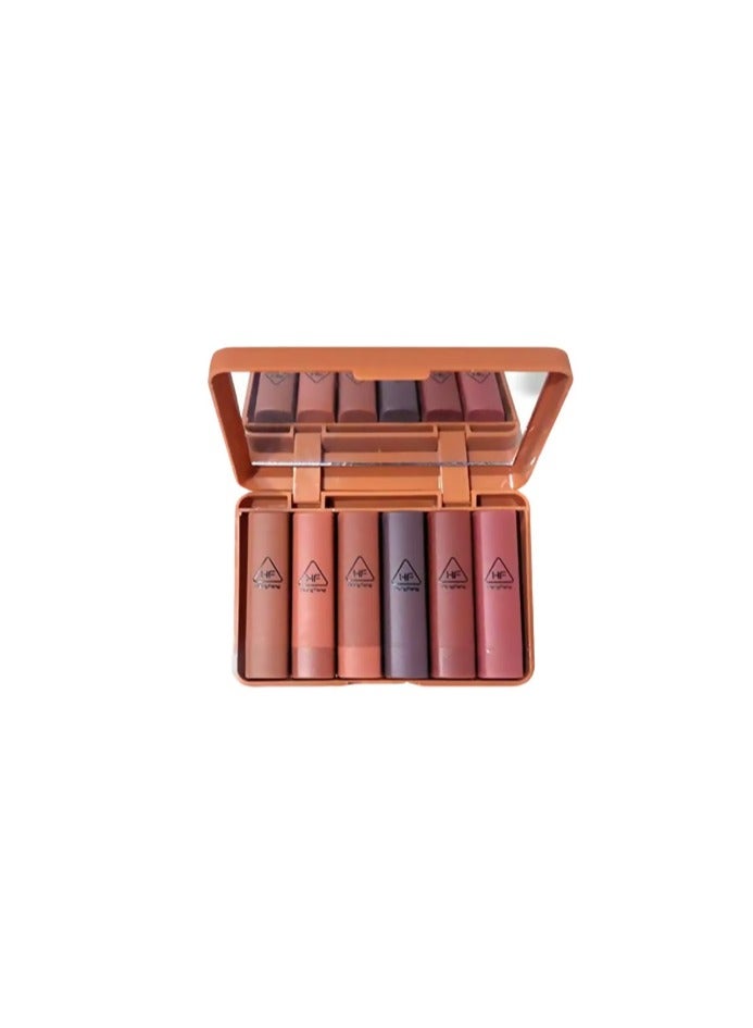 هينغ فانغ مجموعة أحمر شفاه صغيرة متعددة الألوان من 6 قطع - Image 1