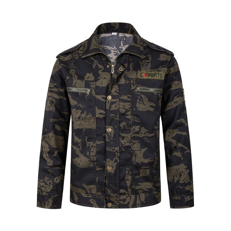 Camouflage security overalls men and women suit construction site factory auto repair stain-resistant Labor protective clothing overalls suit men - Image 3