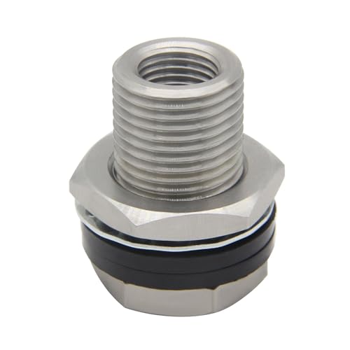 Fitvell Stainless Steel Bulkhead Fitting 1/4" NPT Female Bulked Coupler Thru-bulk Tank Fitting Connector 1-1/2" Length (pack of 2) - Image 2