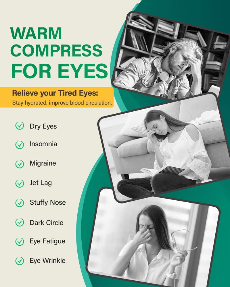 ProCIV 20-Pack Steam Eye Masks for Dry Eyes, Warm Eye Mask, Relief Fatigue & Dark Circle, Heated Eye Mask for Puffy Eyes, Disposable Sleep Mask, Moist Hot Compress Eye Patch for Sleeping, 4 Flavors - Image 5