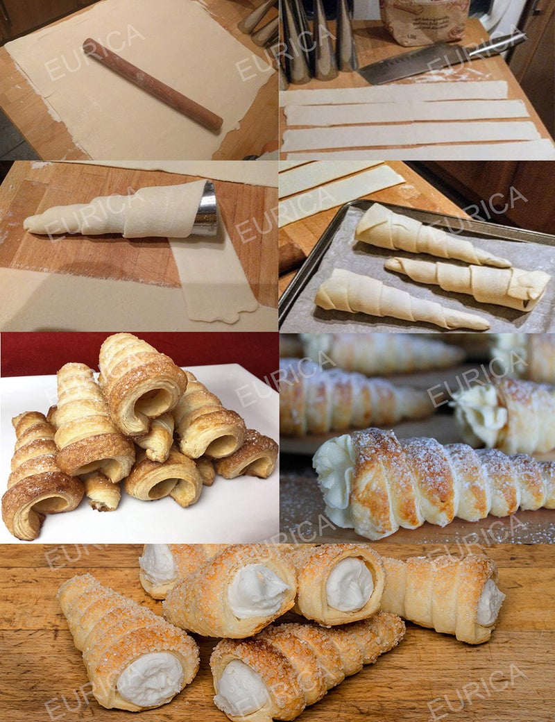 EUICAE Cream Horn Molds 5-inch Large Size Cream Horn Forms Pack of 16 - Image 2
