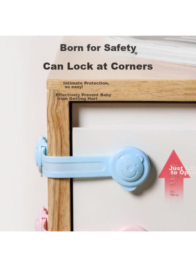 9i9 Anti-drawer Lock For Babies, Child Safety Lock, 10-pack, Infant Anti-pinch Door Lock, Long Lock, 22a236 - Image 5