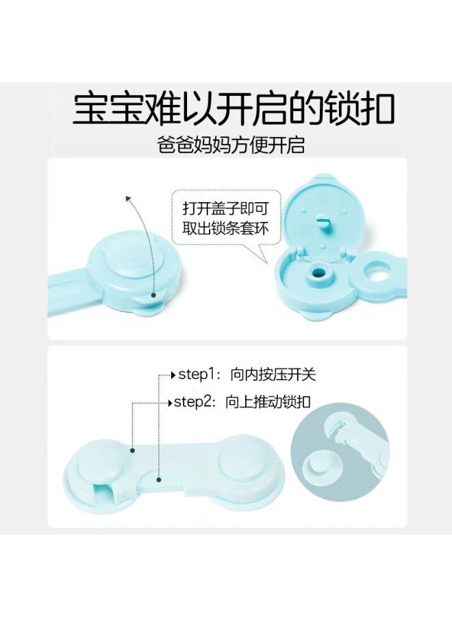 9i9 Anti-drawer Lock For Babies, Child Safety Lock, 10-pack, Infant Anti-pinch Door Lock, Long Lock, 22a236 - Image 3