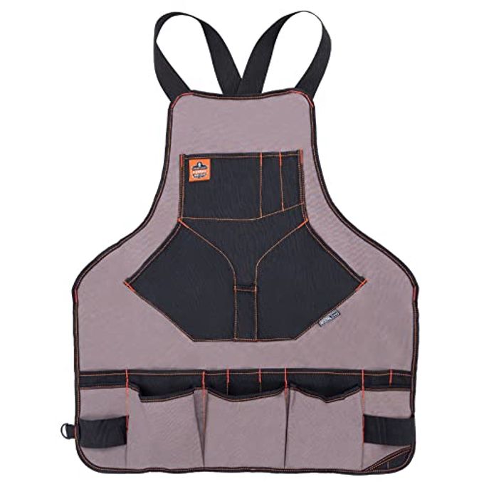 Ergodyne - 13694 Arsenal 5704 Torso Length Work Tool Apron, 22-Pockets, Gray