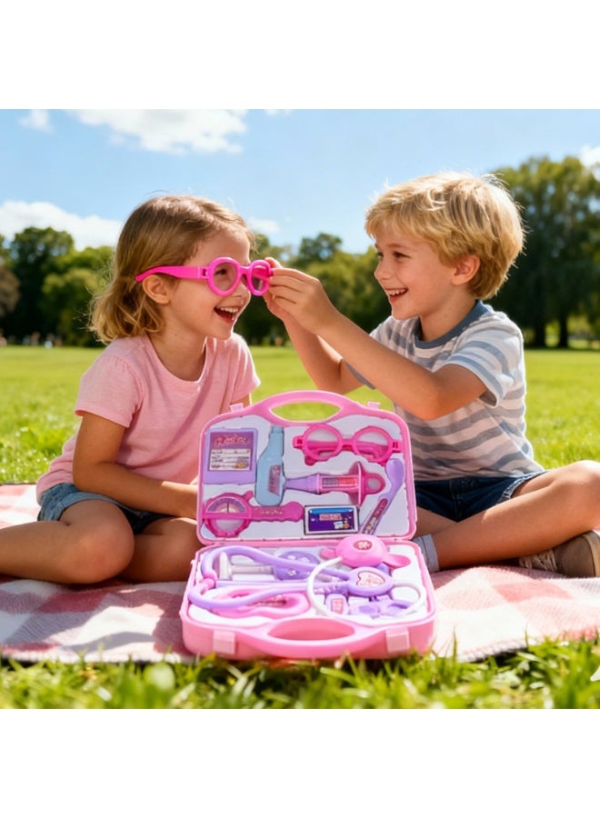 CYTHERIA First Aid Kit Doctor Prentend Play Toy Set Pink Color Portable 3+ Years Age Groups  (Random Color) - Image 2