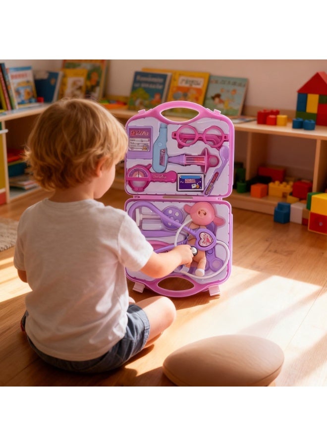 CYTHERIA First Aid Kit Doctor Prentend Play Toy Set Pink Color Portable 3+ Years Age Groups  (Random Color) - Image 5