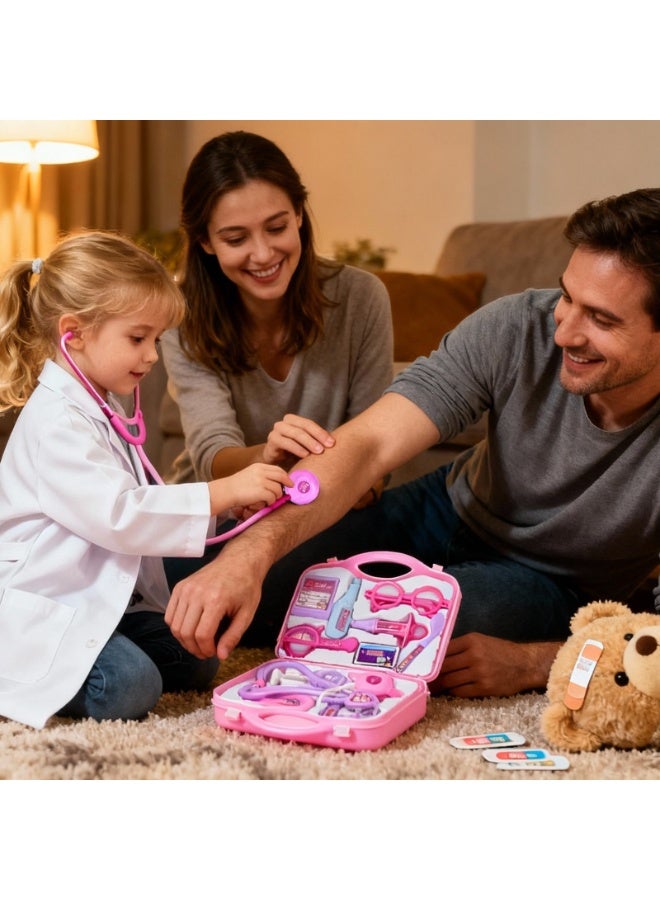 CYTHERIA First Aid Kit Doctor Prentend Play Toy Set Pink Color Portable 3+ Years Age Groups  (Random Color) - Image 4