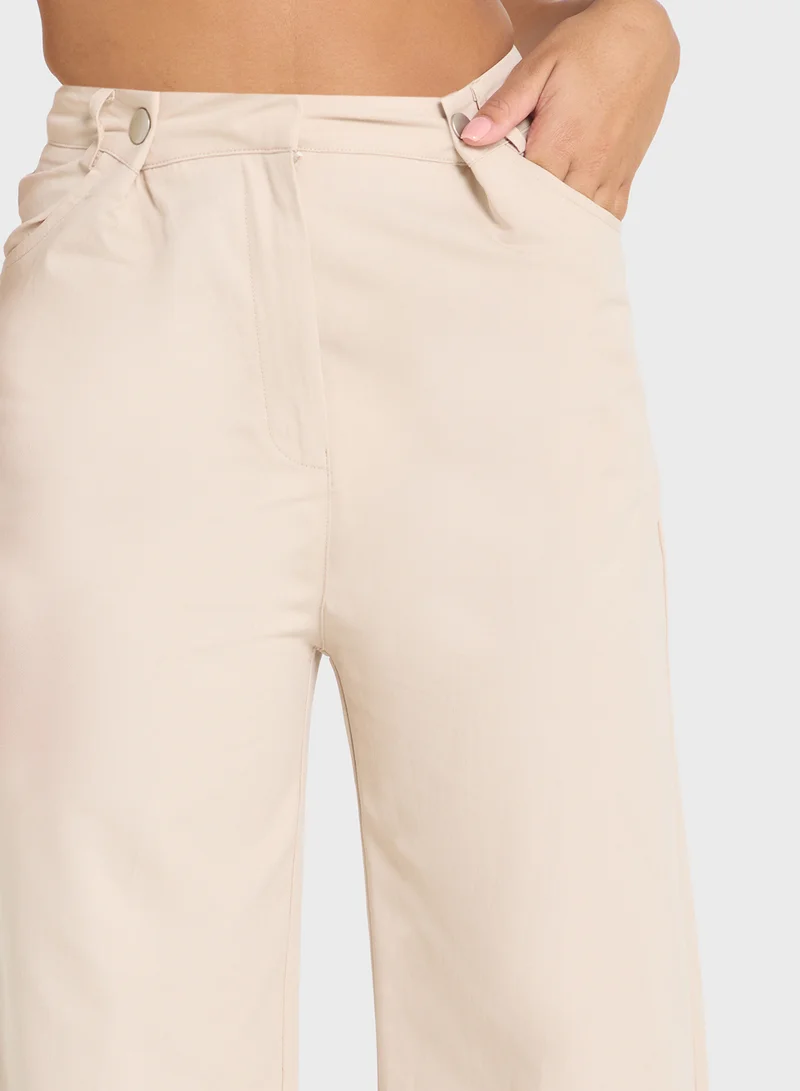 Ginger Straight Fit Linen Trousers