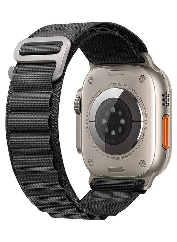 ULHYC - Alpine Loop Nylon Band for Apple Watch Ultra,Two Textile Layers Woven Strap Titanium G-Hook Sport Straps for Iwatch Series 8/7/6/5/4/3/2/1/SE - Image 1