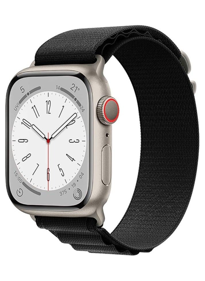 ULHYC - Alpine Loop Nylon Band for Apple Watch Ultra,Two Textile Layers Woven Strap Titanium G-Hook Sport Straps for Iwatch Series 8/7/6/5/4/3/2/1/SE - Image 1
